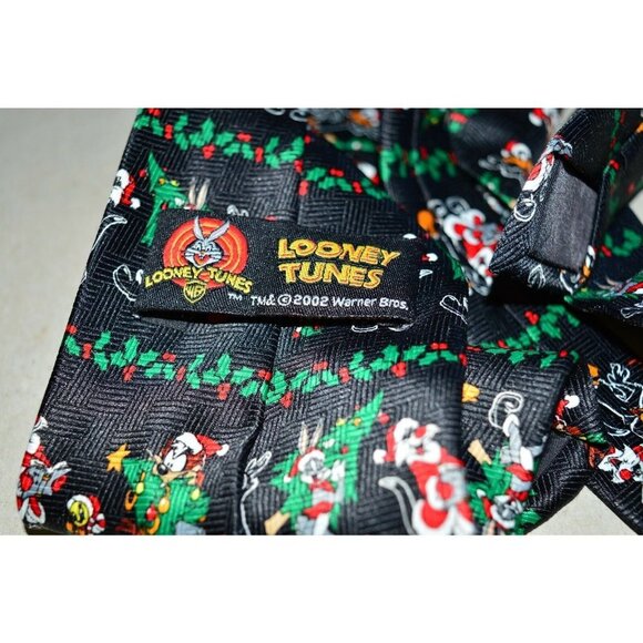 Looney Tunes Holiday Christmas Necktie Tie Warner - Picture 4 of 5